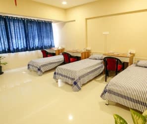 A room in the on-campus IIEBM hostel